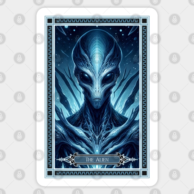 The Alien Tarot Card Sticker by HolidayBug